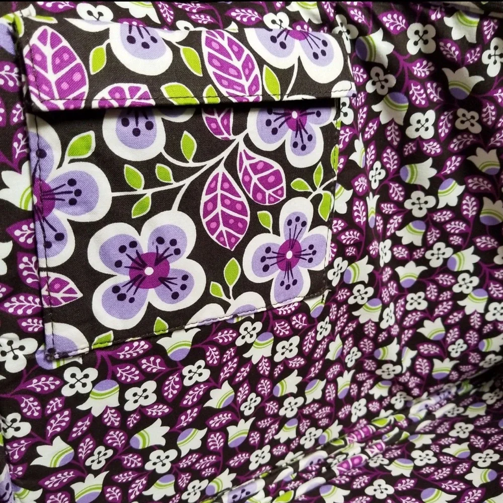 Vera Bradley Plum Petals Quilted Zip Laptop Sleeve Protective Cover Retired Rare